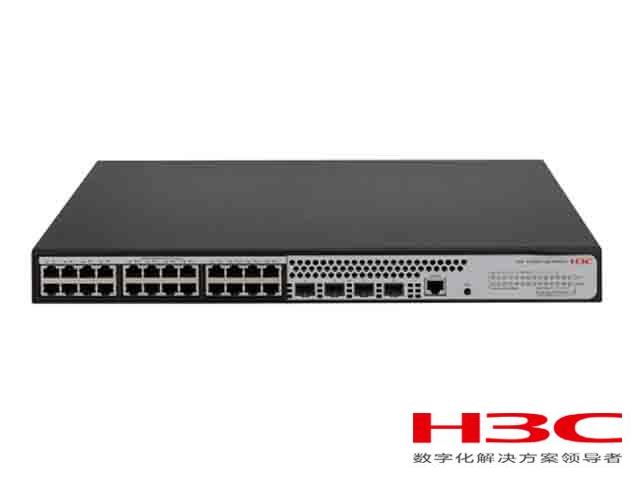 H3C LS-1850v2-28P-HPWR-EI交换机 S1850v2-28P-HPWR-EI(L2以太网交换机主机,支持24个10/100/1000BASE-T PoE+电口(AC 370W),支持4个1000BASE-X SFP端口)