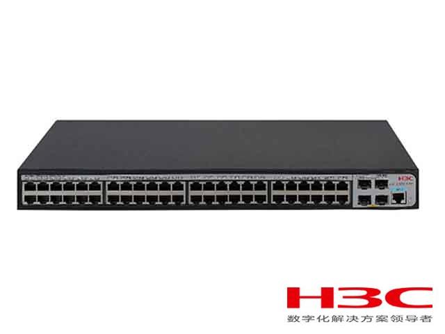 H3C LS-1850V2-52P交换机 S1850v2-52P L2以太网交换机主机,支持48个10/100/1000BASE-T电口,支持4个100/1000BASE-X SFP端口,支持AC