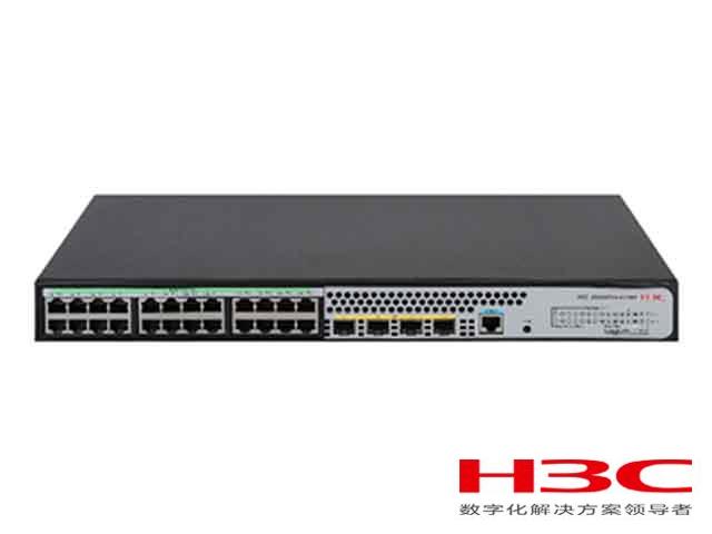 H3C S5024PV5-EI-PWR交换机 LS-5024PV5-EI-PWR(L2以太网交换机主机,支持24个10/100/1000BASE-T PoE+电口,支持4个1000BASE-X SFP端口,支持AC)