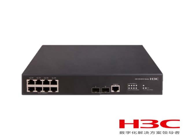 H3C S5120V2-10P-LI交换机 LS-5120V2-10P-LI(L2以太网交换机主机,支持8个10/100/1000BASE-T电口,支持2个1000BASE-X SFP端口,支持AC)