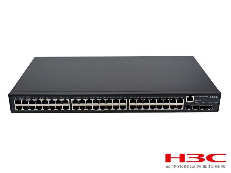 H3C S5120V2-52P-SI交换机 LS-5120V2-52P-SI(L2以太网交换机主机,支持48个10/100/1000BASE-T电口,支持4个1000BASE-X SFP端口,支持AC)