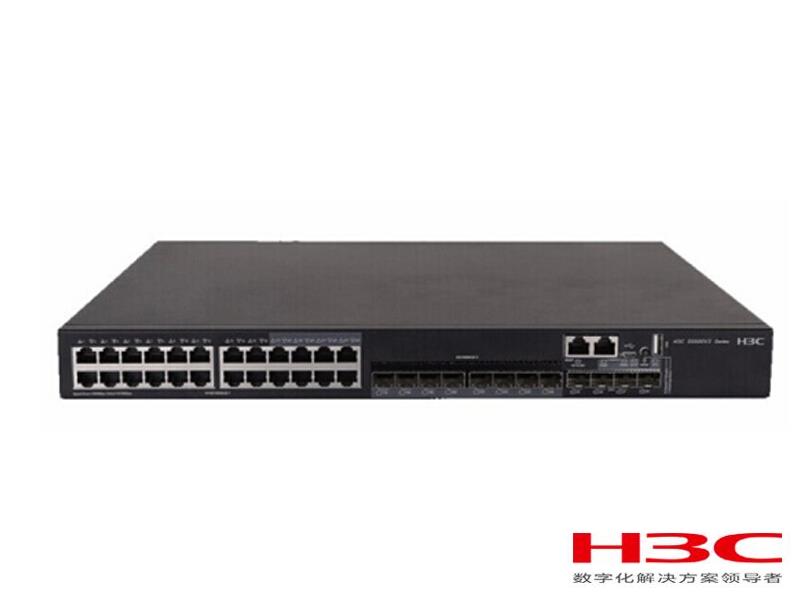 H3C S5500V2-28C-EI交换机 LS-5500V2-28C-EI(24个10/100/1000BASE-T端口(含8个SFP Combo),4个1G/10GBASE-X SFP Plus端口,1个Slot)