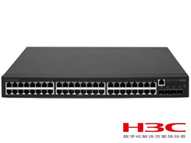 H3C S5500V3-48P-SI交换机 LS-5500V3-48P-SI(L3以太网交换机主机,支持48个10/100/1000BASE-T电口,支持2个1G BASE-X SFP端口,支持2个1G/10G BASE-X SFP+端口,支持AC)