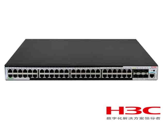 H3C S5500V3-54S-DP-SI交换机  LS-5500V3-54S-DP-SI(L3以太网交换机主机,支持48个10/100/1000BASE-T电口,支持6个1G/10G BASE-X SFP Plus端口,AC)