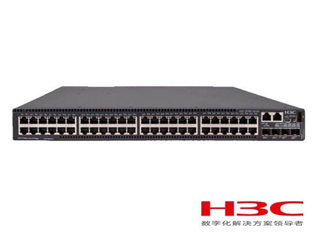 华三S5560X-54F-HI交换机 LS-5560X-54F-HI(L3以太网交换机主机,支持42个1000Base-X SFP端口,6个1G/10GBase-X SFP Plus端口,2个QSFP Plus端口,支持2个插槽)